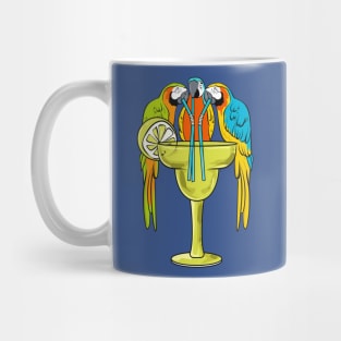 Parrots Drinking Margarita Funny Hawaii And Bird Lover Gift Mug